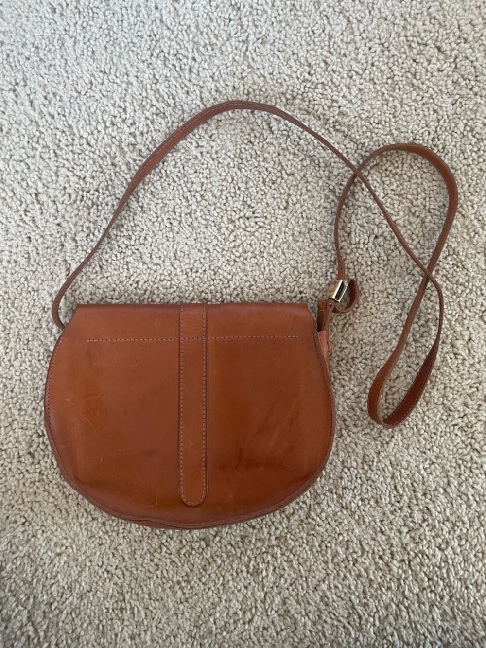 Clare V. Luce Tan Cognac Leather Saddlebag Crossbody - Picture 2 of 7